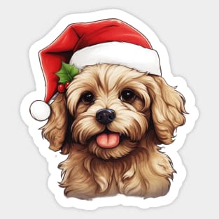 Cavoodle Labradoodle Christmas Sticker